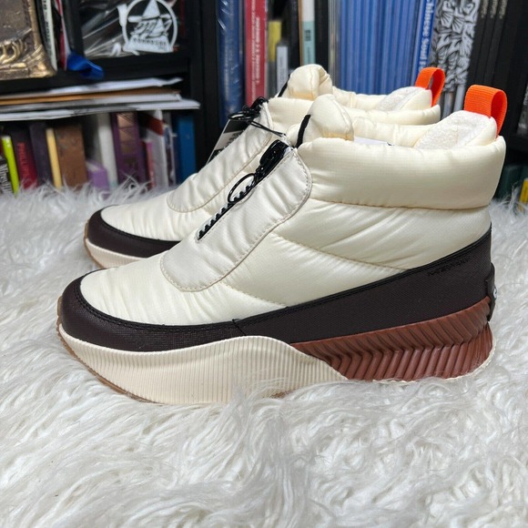 SOREL X PRANA OUT N ABOUT III PUFFY ZIP WP SNEAKERS CHALK - Picture 5 of 8